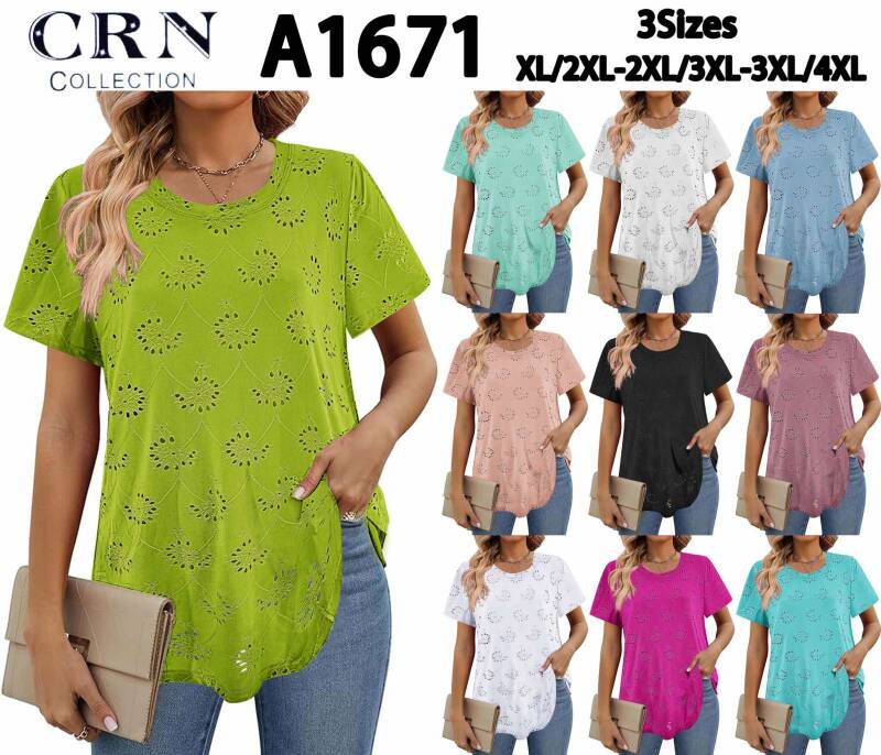 Bluzki damskie Roz XL-4XL, Mix Kolor Paczka 12 szt